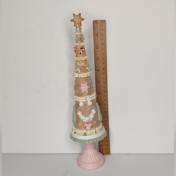 Pastel Pink Sugar Coated Christmas Candyland Sweet Treats Gingerbread Tree - Picture 4 of 12